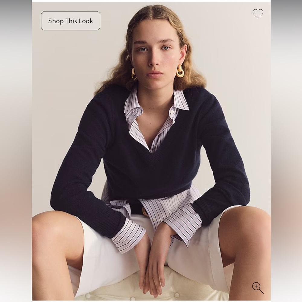 J. Crew Women's V-Neck Sweater - Dark Blue